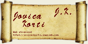 Jovica Korti vizit kartica